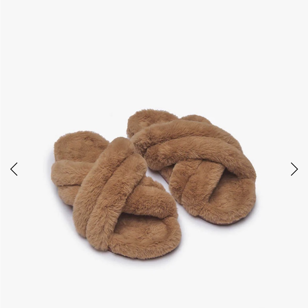 Anine Bing Lizzie Slides Sandals in Camel